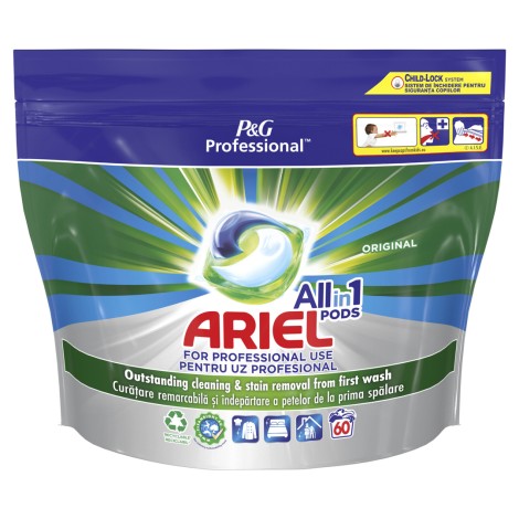 Ariel Professional All-in-1 Pods Laundry Detergent Capsules, 60-count (Img 1)
