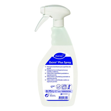 Diversey Oxivir Plus Spray καθαριστικό και απολυμαντικό επιφανειών 750ml (Img 1)