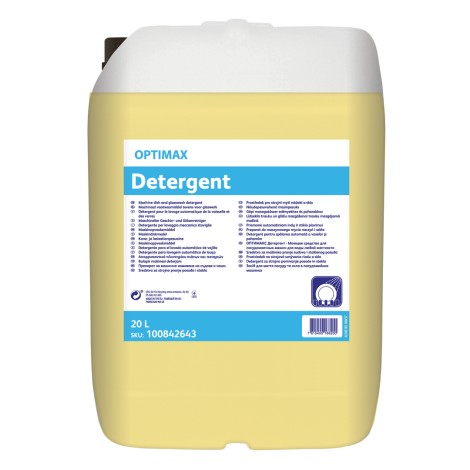 Diversey Optimax Detergent απορρυπαντικό για το πλυντήριο πιάτων και ποτηριών (Img 2)