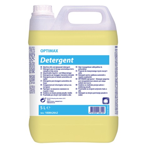 Diversey Optimax Detergent απορρυπαντικό για το πλυντήριο πιάτων και ποτηριών (Img 1)