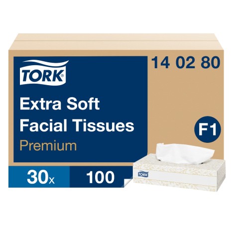 Tork Extra Soft Facial tissues 100 sheets 30 packs/box (Img 2)
