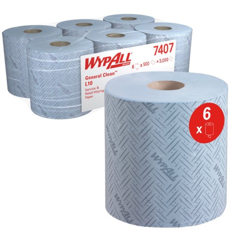 Wypall L10 General Clean βιομηχανικό ρολό centerfeed 190m 6ρολ/δεμ (Img 1)