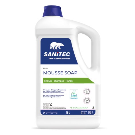 Sanitec σαπούνι Hands & Body σε αφρό με άρωμα White Talc 5L (Img 1)