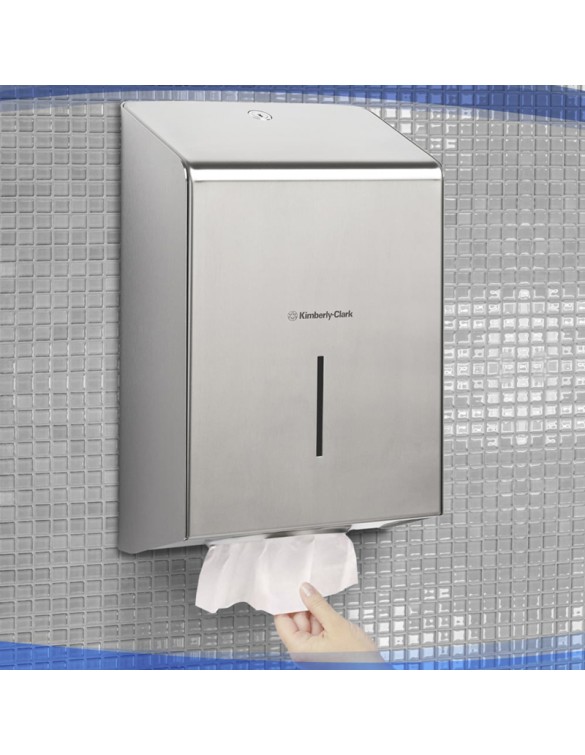 Kimberly-Clark Z/W Fold stainless steel hand towel dispenser
