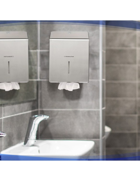 Kimberly-Clark Z/W Fold stainless steel hand towel dispenser